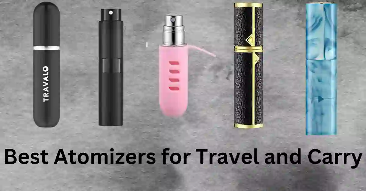 The picture shows the best travel perfume sprayers which can be carried in the hand luggage during air travel