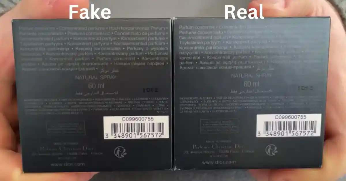 Underneath of Box of real and fake Elixir are almost similar and can be identified only with the finesse of writings on original
