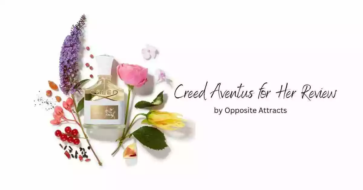 Creed Aventus for Her bottle and pictorial representation of notes is depicted in the picture