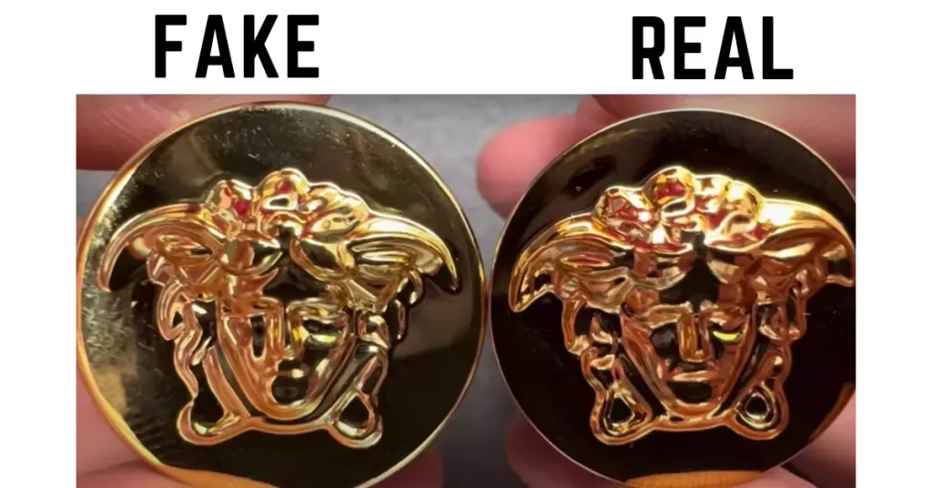 Versace eros cap differences of original vs fake are shown in the picture