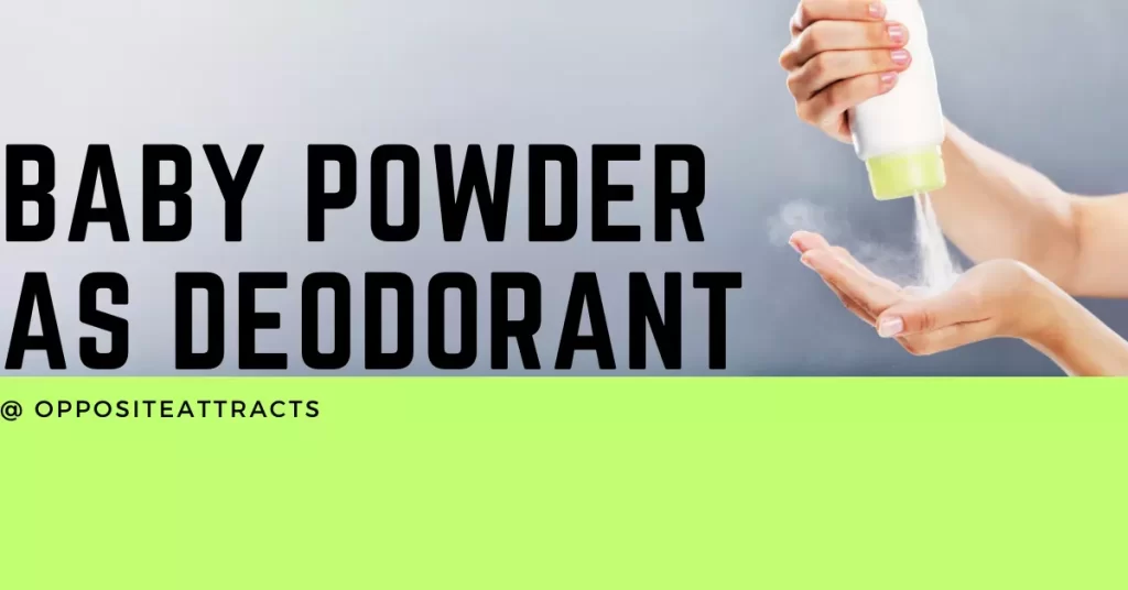 featured image shows if baby powder can be used as a deodorant to deal with sweat odor