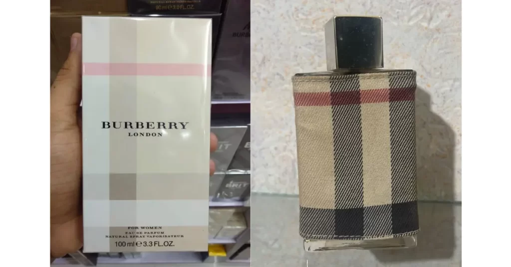 box and bottle of Burberry London for men is shown in the picture